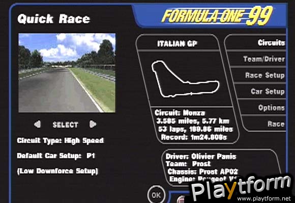 Formula One 99 (PlayStation)