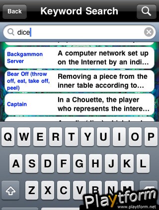 Backgammon Glossary (iPhone/iPod)