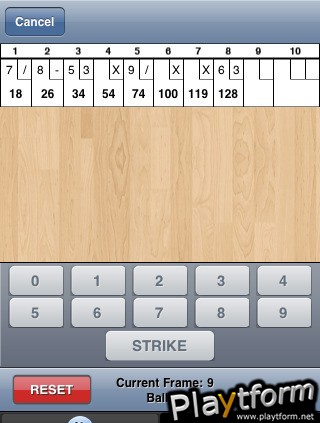 Bowling Score Tracker (iPhone/iPod)