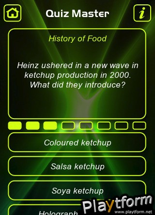 History of Food Trivia Quiz (iPhone/iPod)