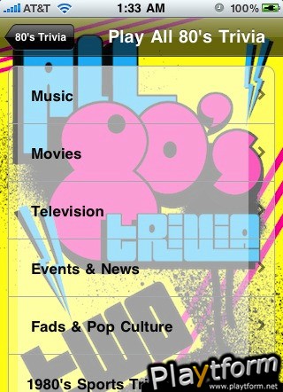 All 80's Trivia II (iPhone/iPod)