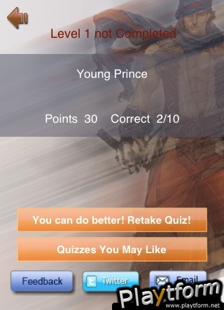 The Prince of Persia Quiz (iPhone/iPod)