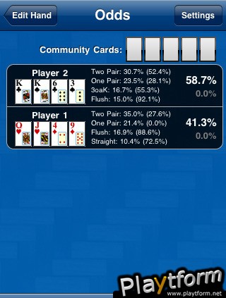 Omaha Poker Odds Calculator (iPhone/iPod)