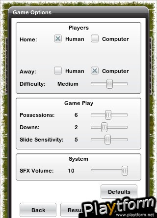 Table Touch Football (iPhone/iPod)