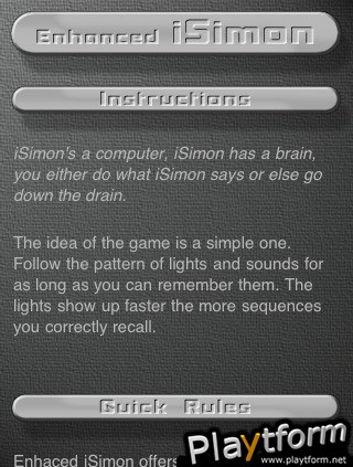 Enhanced iSimon (iPhone/iPod)