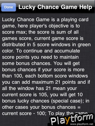 Lucky Chance Game (iPhone/iPod)