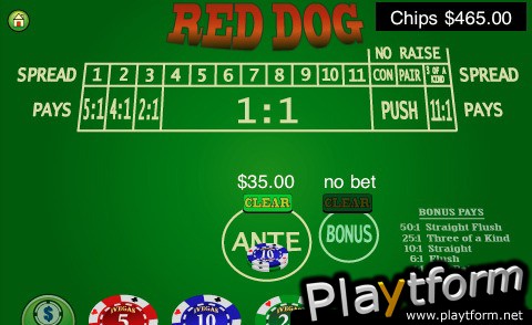 Red Dog Bonus Poker (iPhone/iPod)